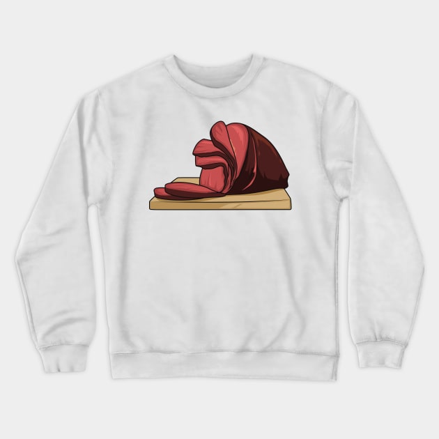 Ham cartoon illustration Crewneck Sweatshirt by Miss Cartoon